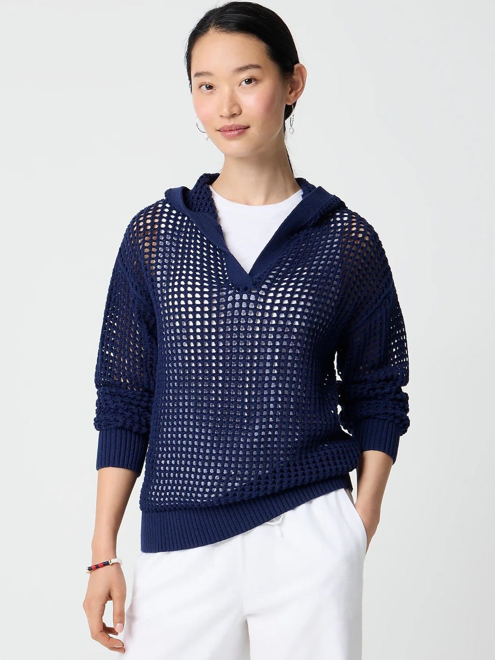 NWT J. Crew Factory Open-Stitch Hoodie